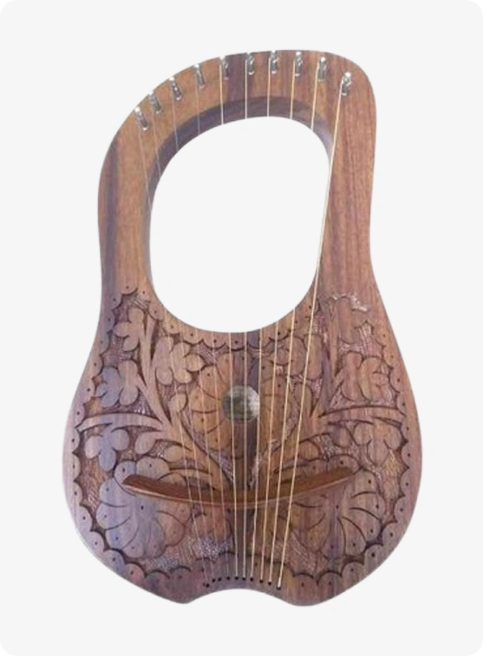 Hand Made 10 Metal String Lyre Harp