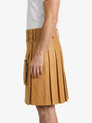 Camel Leather Utility Kilt Left