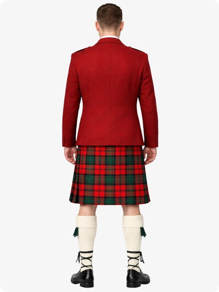 Clan Kerr Tartan Kilt And Red Argyle Jacket Kilt Outfit