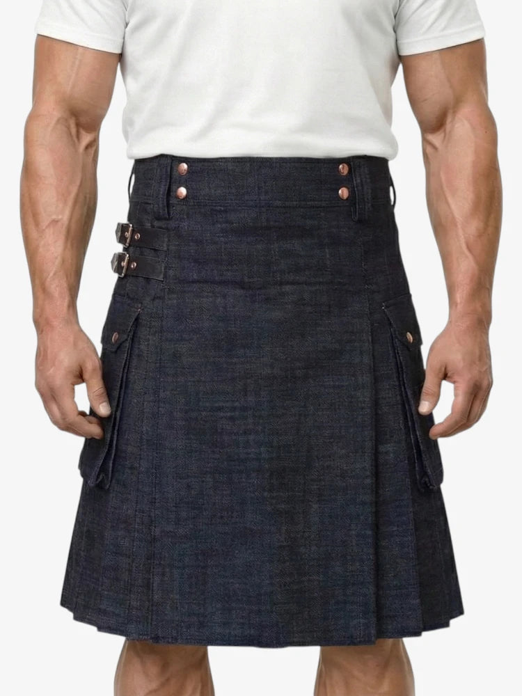 Classic Blue Denim Kilt