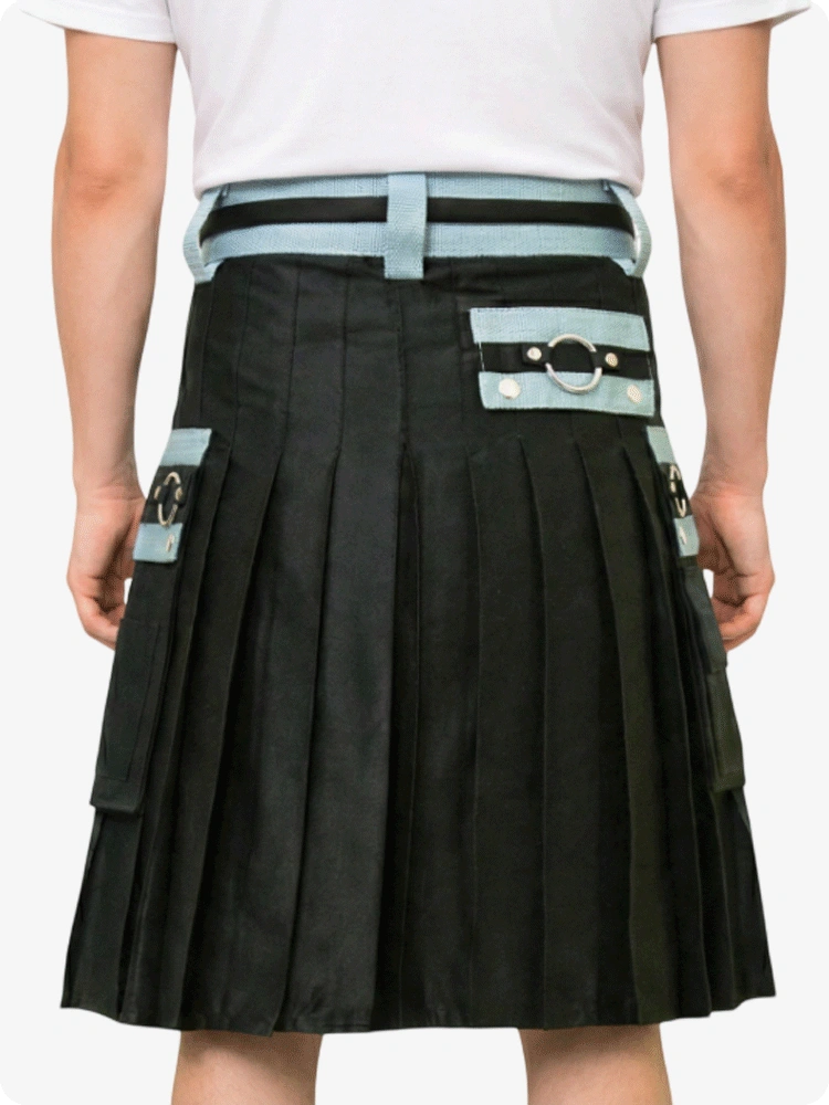 Black and Grey Utility Kilt