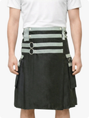 Black and Grey Utility Kilt