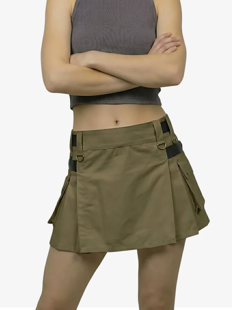 Custom Made Khakhi Women's Utility Kilt