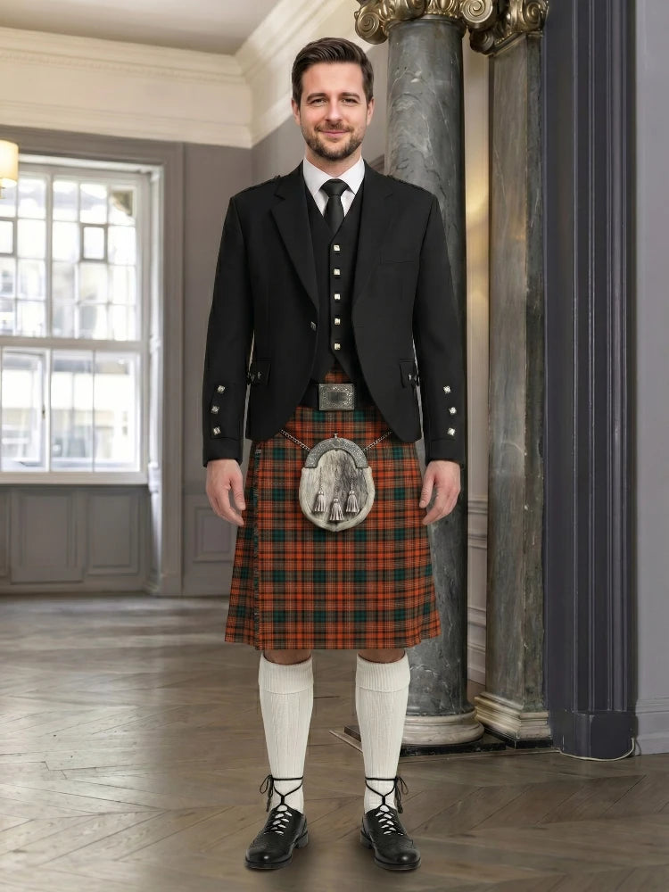 Docherty, William Thomas Tartan Kilt And Argyle Jacket Outfit
