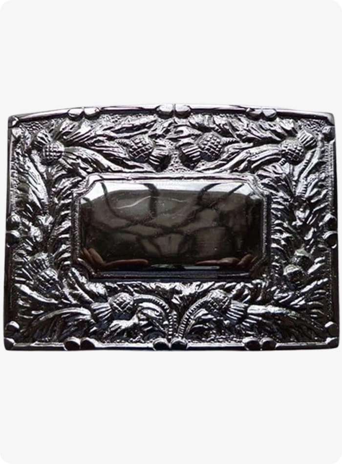 Custom Made Flower Thistle  Scottish Kilt Belt Buckle