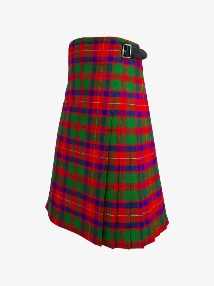 Plaid kilt with a buckle on a white background