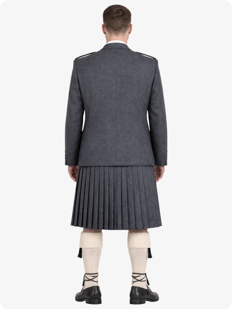 Grey Wool Kilt With Grey Wool Argyle Jacket Kilt Outfit
