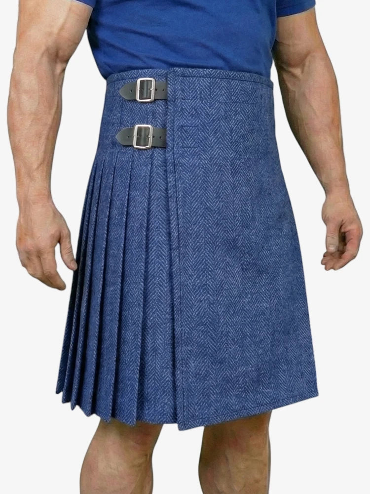 Indigo Blue Tweed Kilt