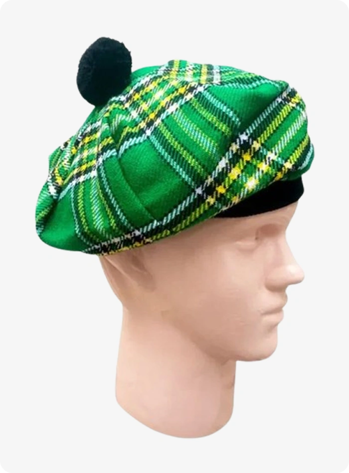 Custom Made Irish National Tartan Tam O Shanter Hat