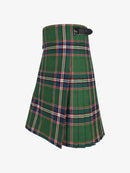Green plaid kilt on a white background
