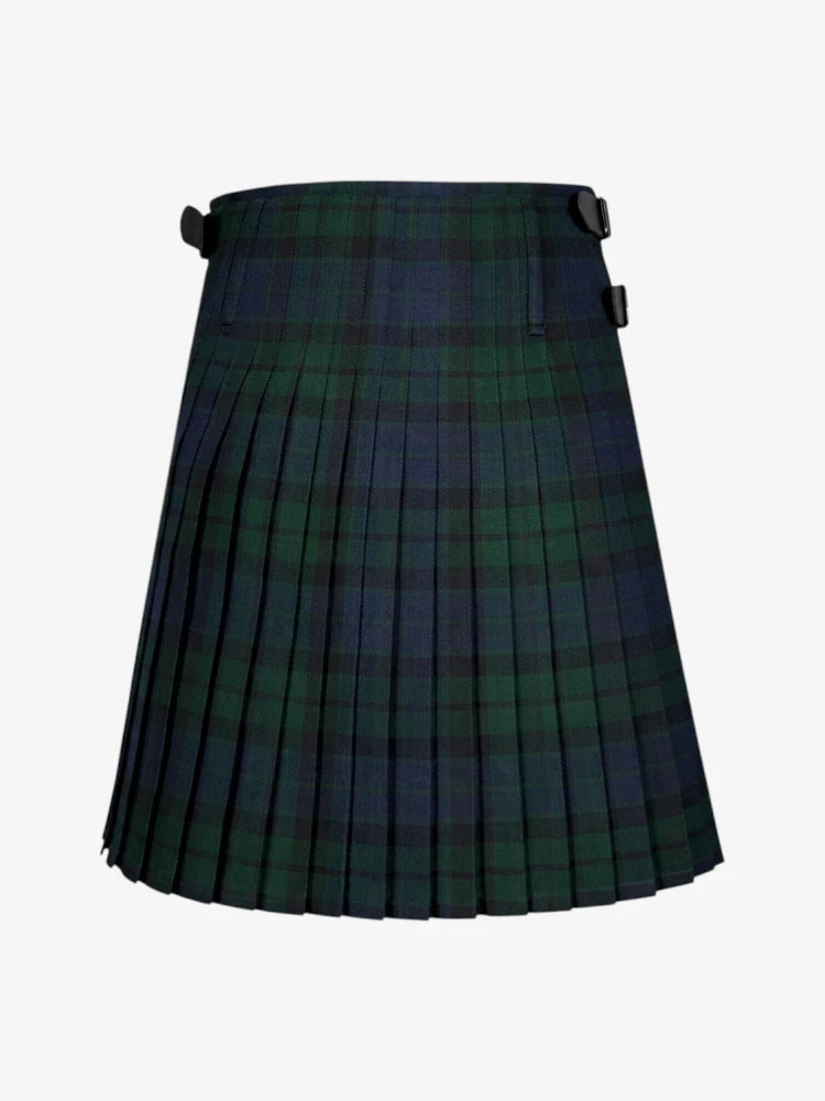 Plaid kilt on a white background