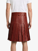 Maroon Leather Utility Kilt Back
