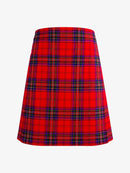 Red plaid kilt on a white background