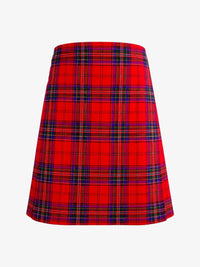 Red plaid kilt on a white background