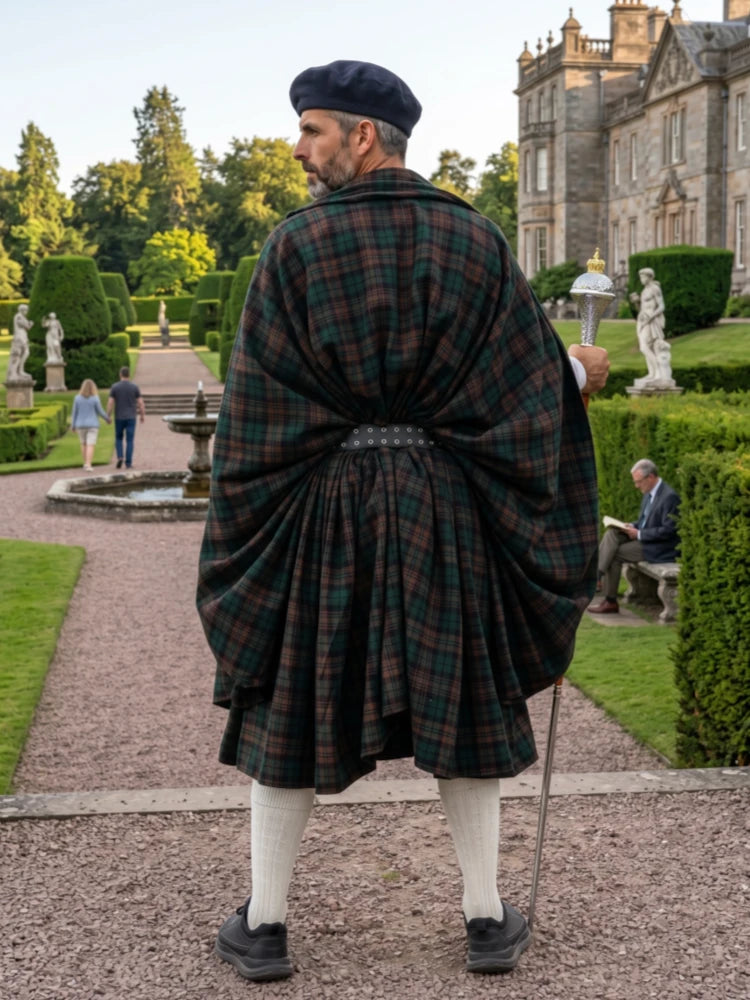 Men’s Brown Watch Scottish Great Kilt – Highland Tartan Great Kilt