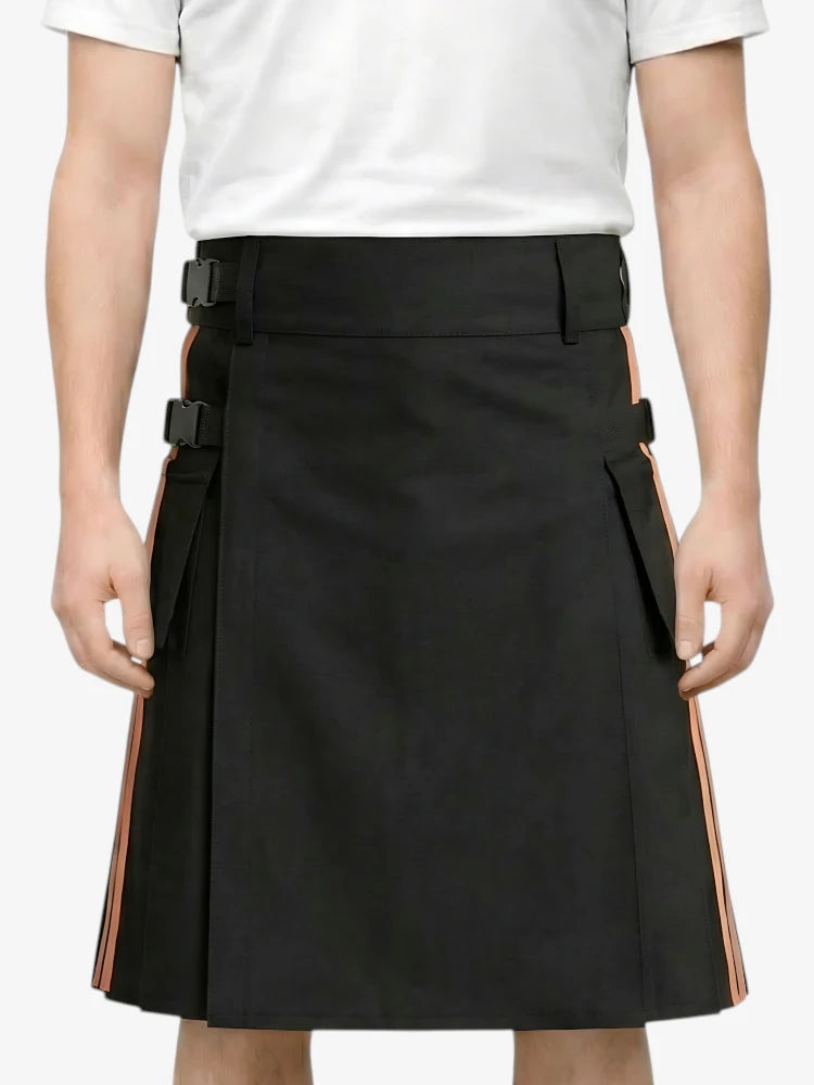 Modern Black Firefighter Utility Kilt