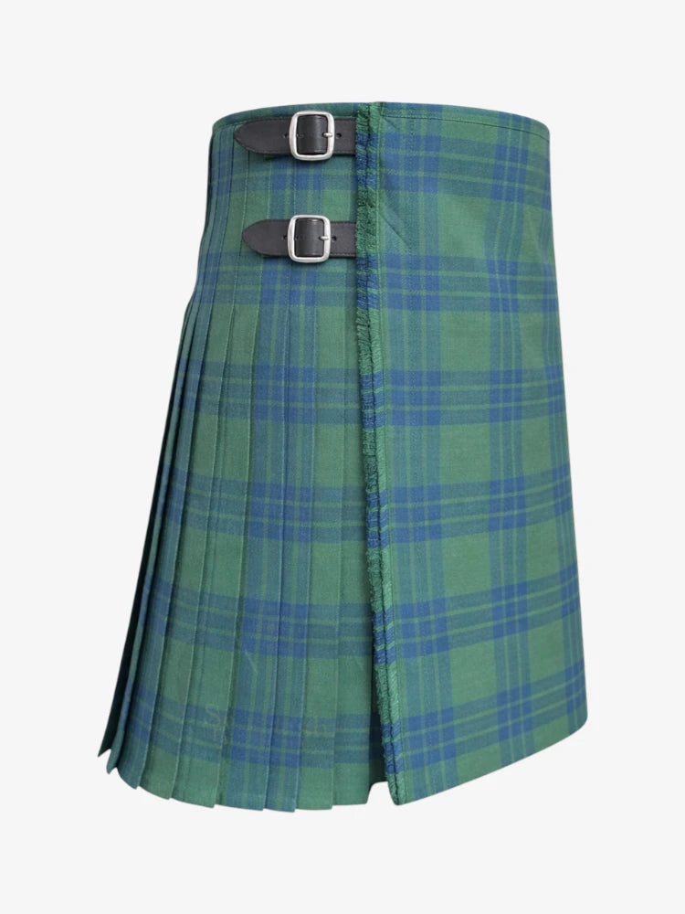 Montgomery Blue Ancient Tartan Kilt Right Side