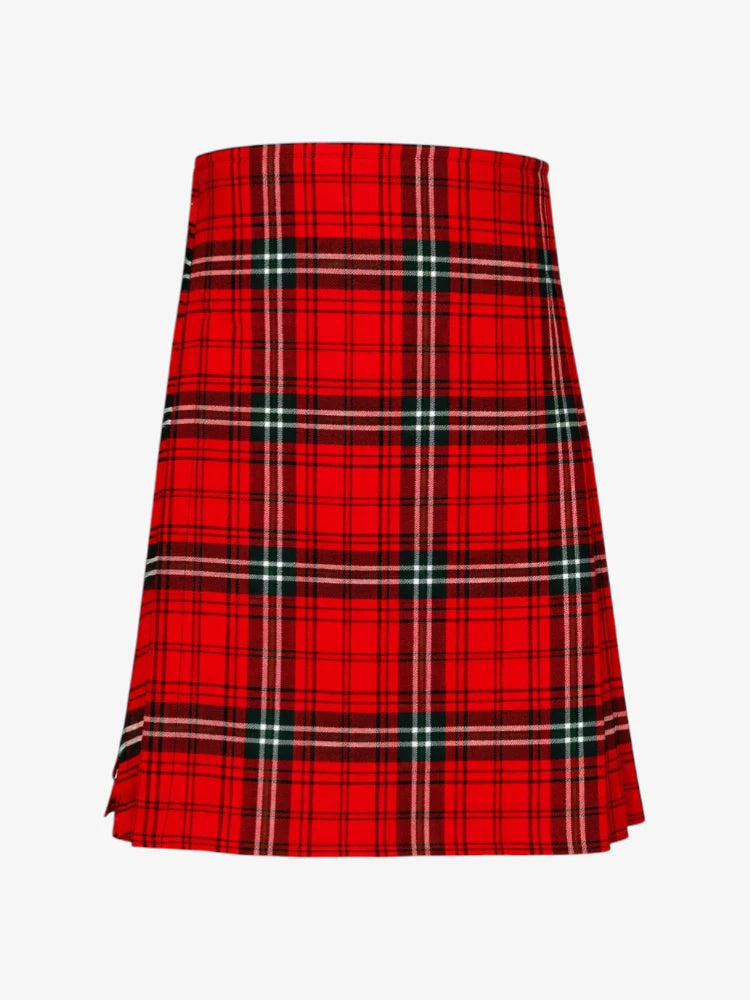 Red plaid kilt on a white background