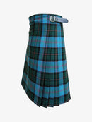 Plaid kilt with a belt on a white background