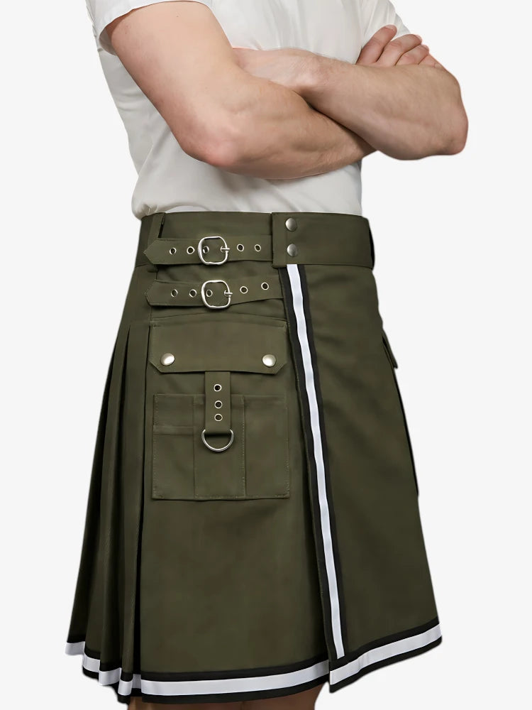 Olive Firefighter Reflective Utility Kilt