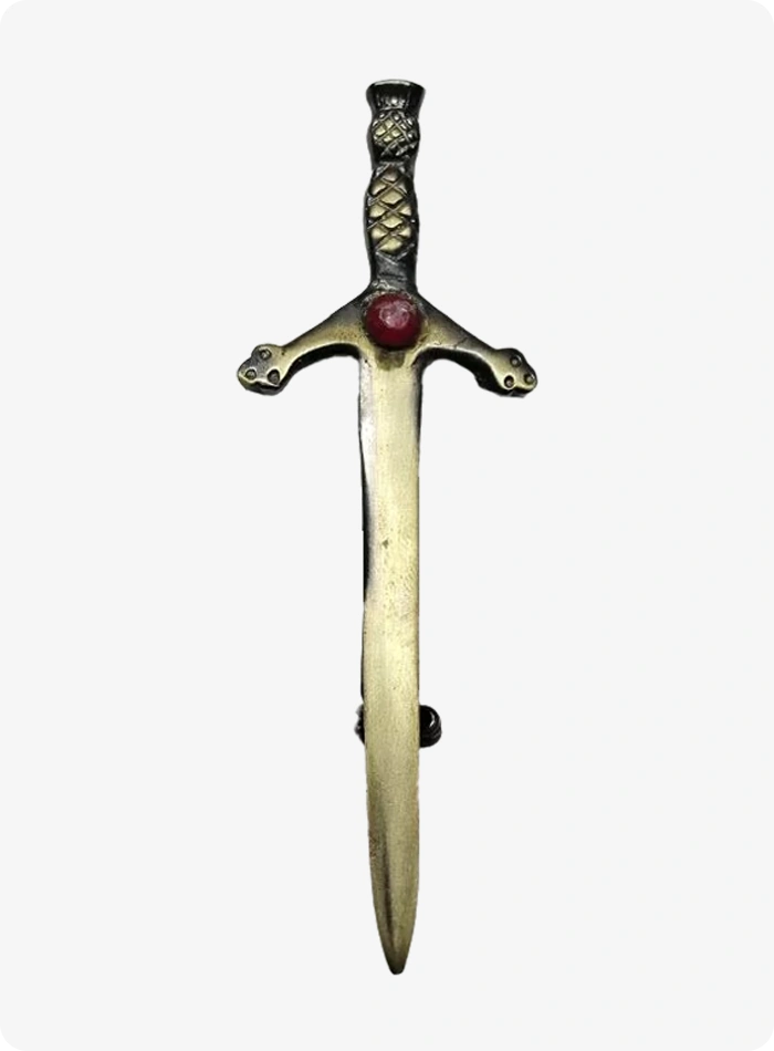 Custom Made Red Stone Kilt Pin