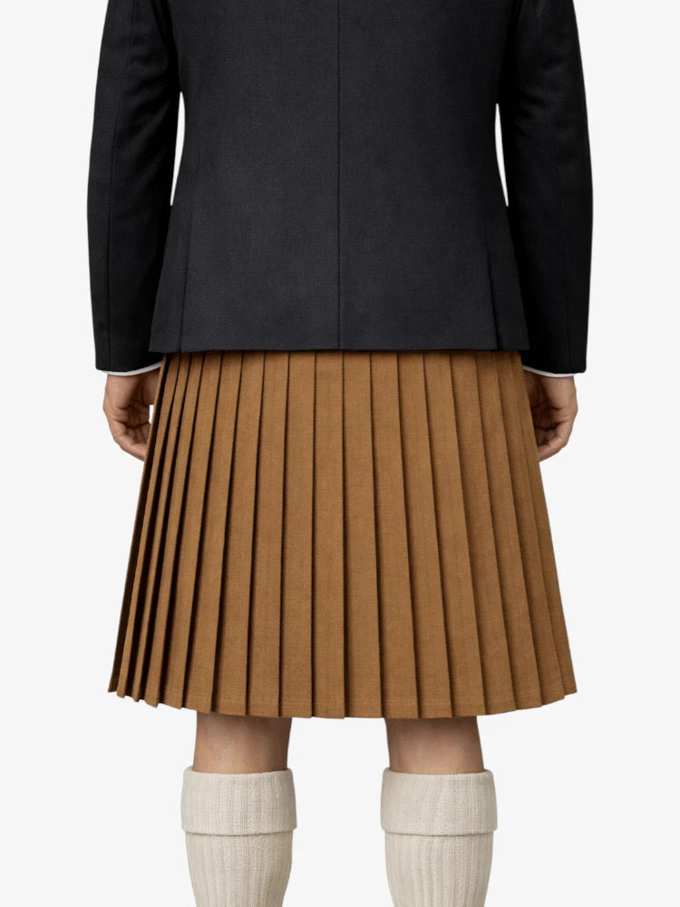 Solid Light Brown Tartan Kilt