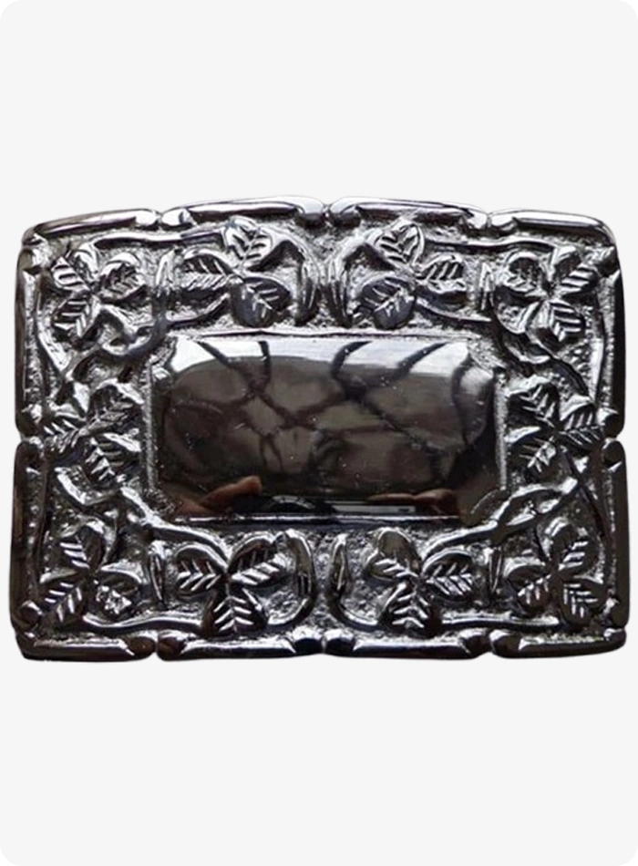 Custom Made Thistle Flower Scottish Kilt Belt Buckle