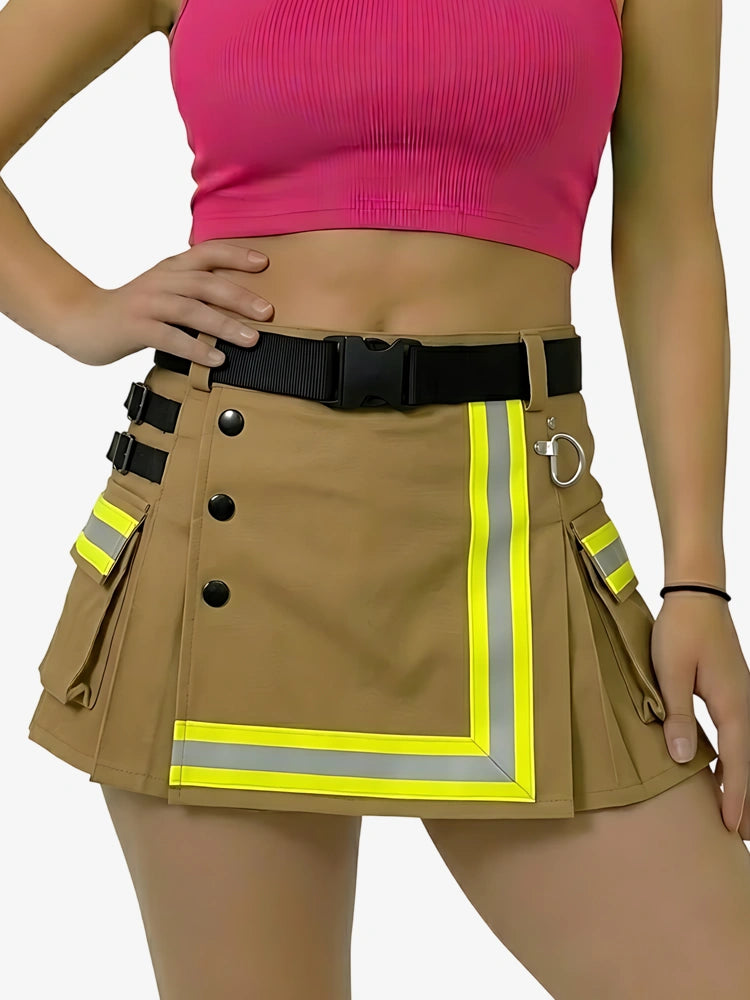 Women Brown Firefighter Kilt
