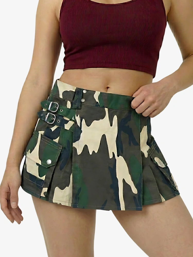 Women Camo Woodland Utility Kilt