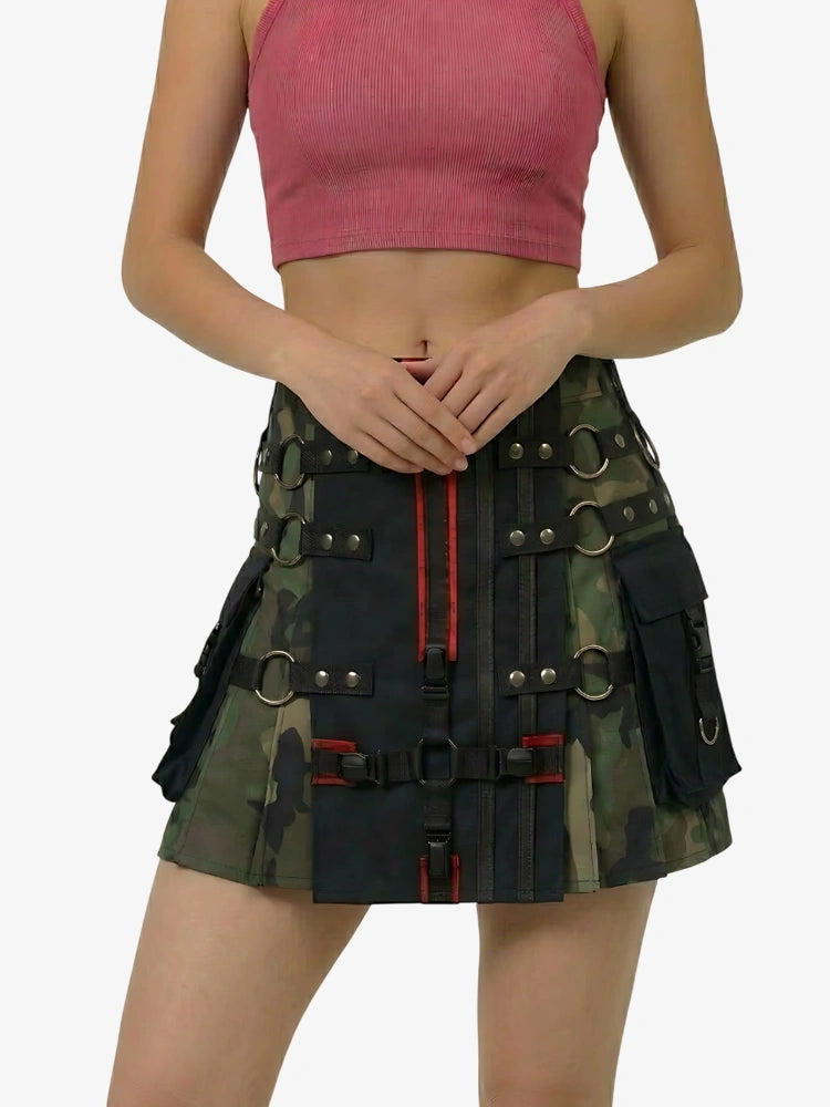 Women Camouflage Utility Kilt