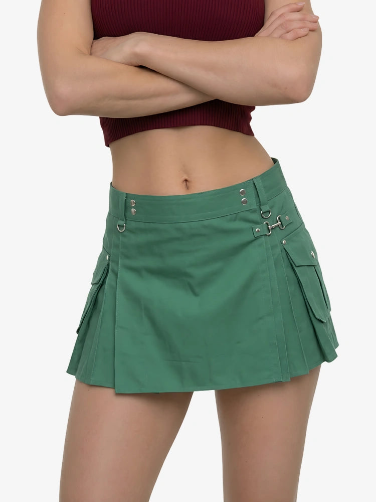 Women Forst Green Utility Kilt