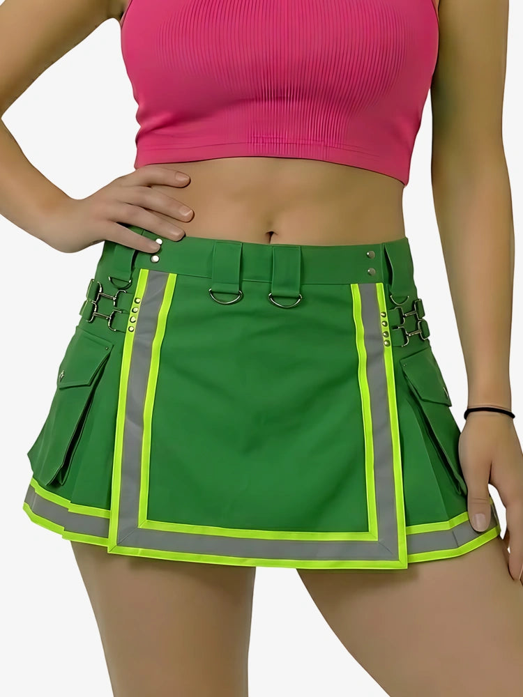 Women Green Firefighter Kilt