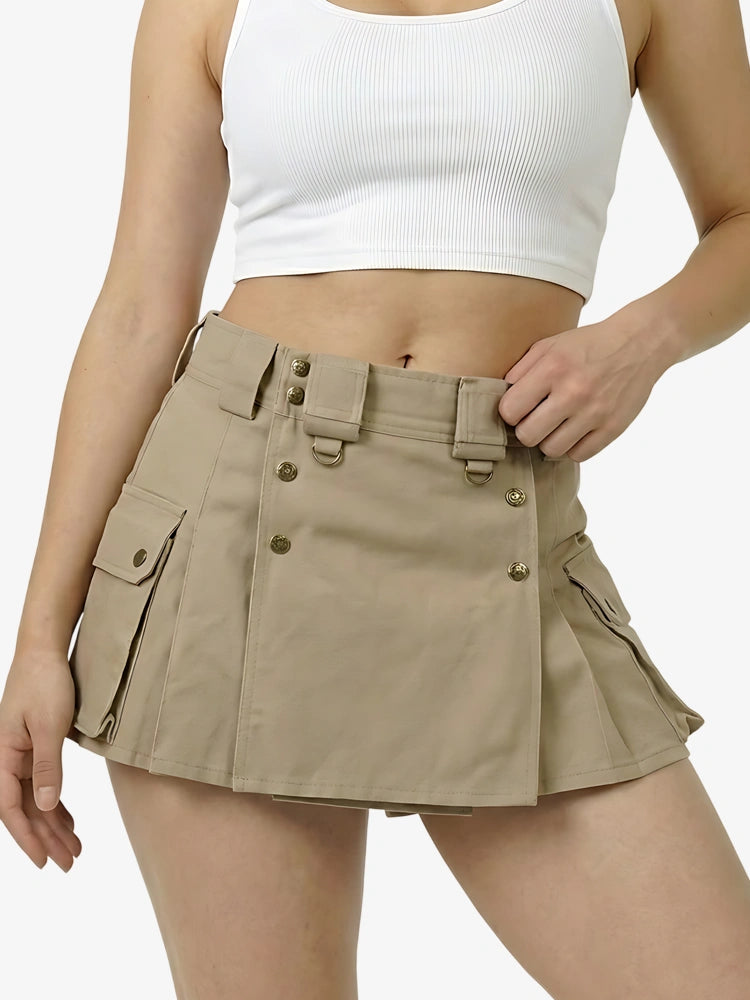 Women Khaki Combat Utility Kilt