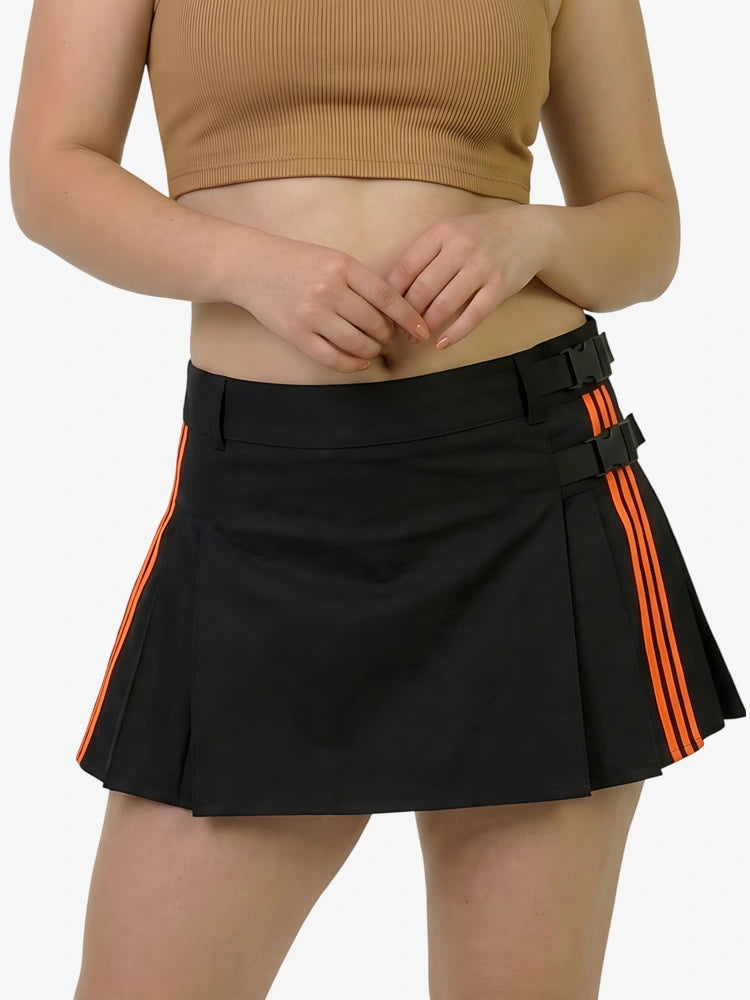 Women Modern Black Firefighter Utility Kilt