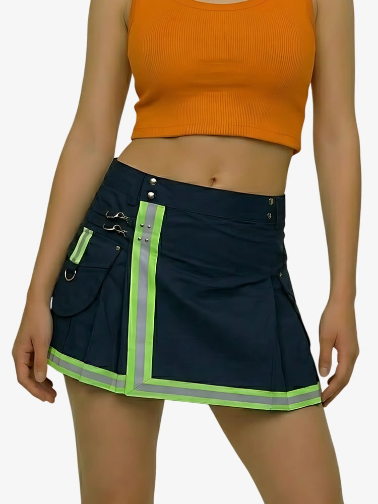 Women Navy Blue Firefighter Utility Kilt