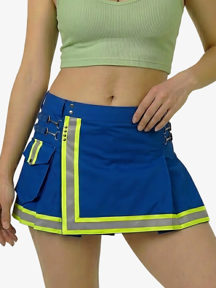 Women Royal Blue Firefighter Utility Kilt